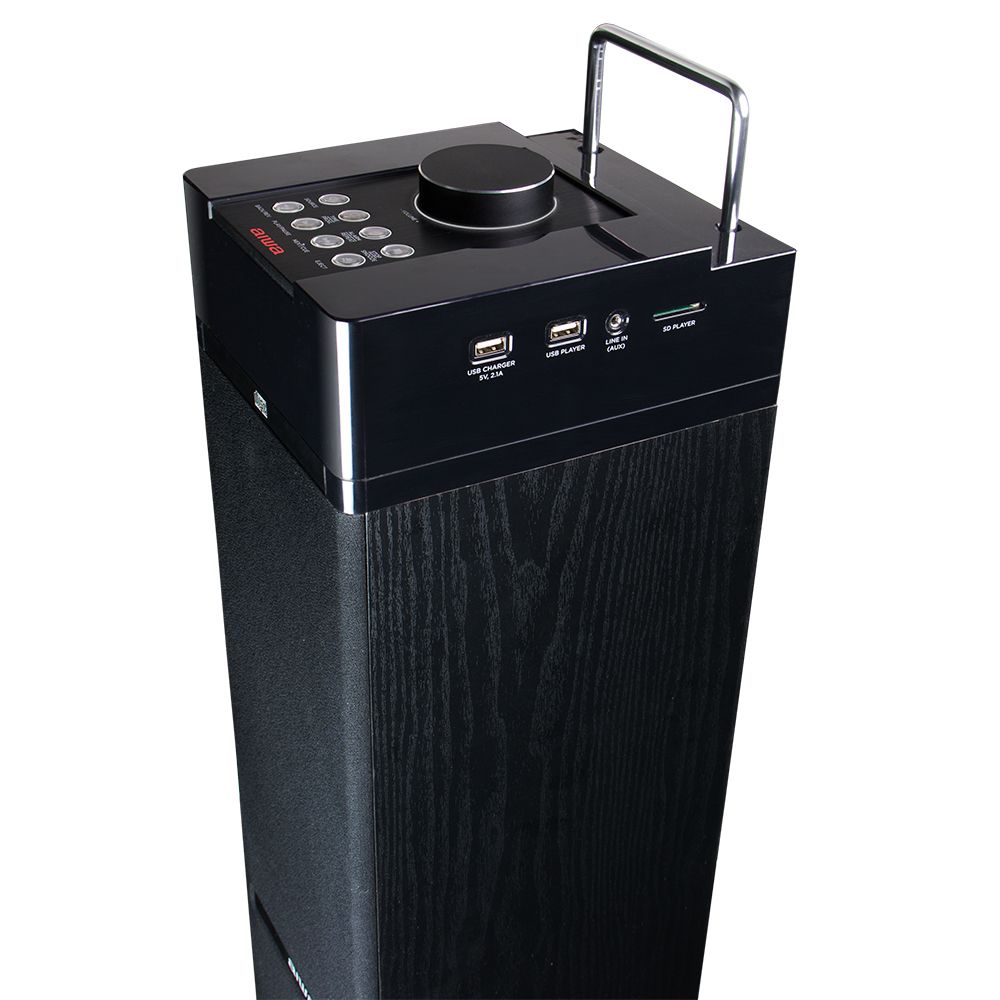Torre de Som Bluetooth Aiwa TS-990CD CD USB SD MP3 120W Preto