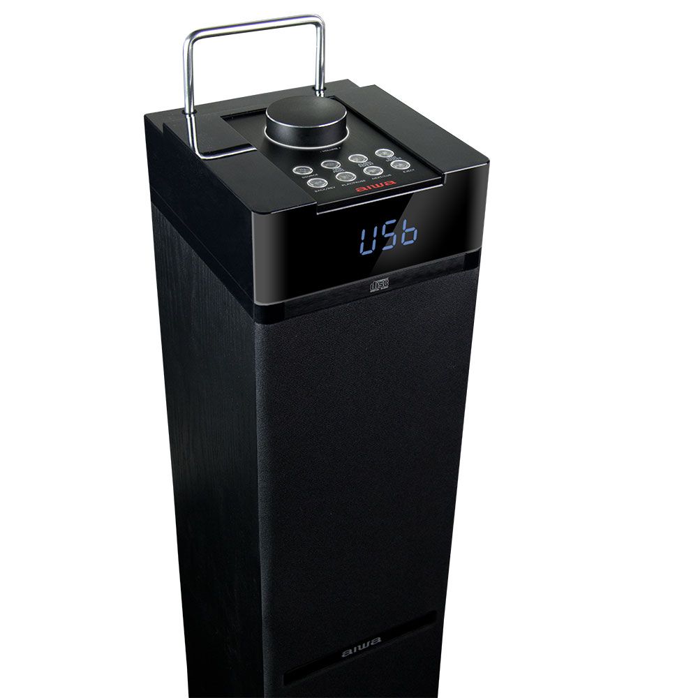 Torre de Som Bluetooth Aiwa TS-990CD CD USB SD MP3 120W Preto