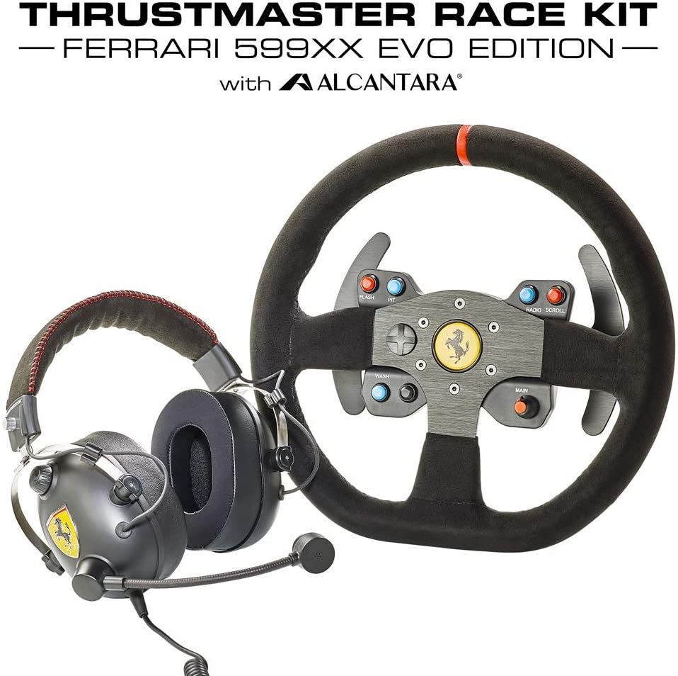 Kit Volante Thrustmaster Multi Ferrari 599xx Evo 30 Add-On Alcantara Edition + Headset Ferrari