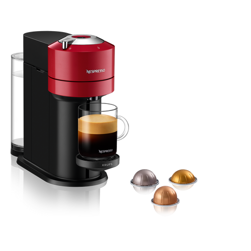 Máquina de Café Cápsulas Nespresso Krups Vertuo Next XN9105P3 Vermelha