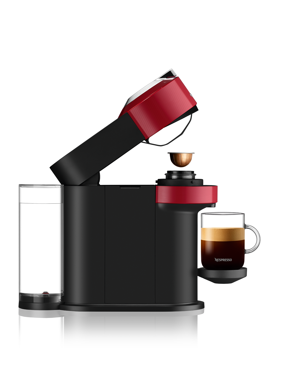 Máquina de Café Cápsulas Nespresso Krups Vertuo Next XN9105P3 Vermelha