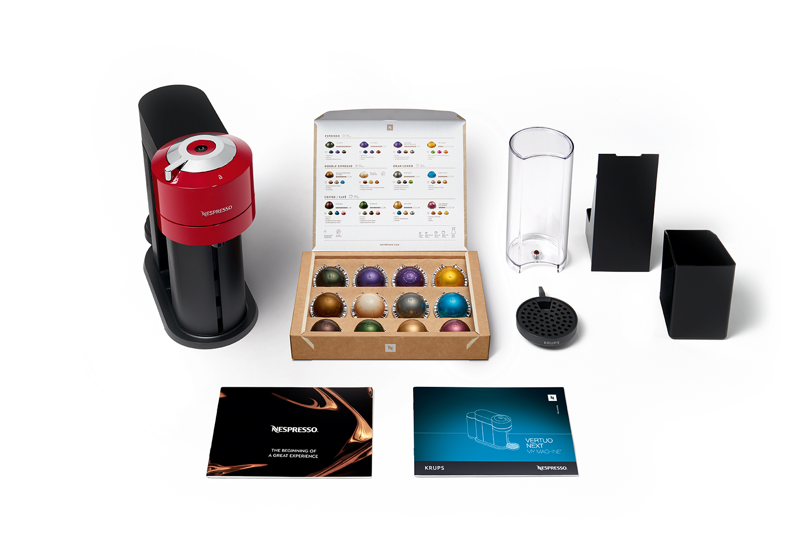 Máquina de Café Cápsulas Nespresso Krups Vertuo Next XN9105P3 Vermelha