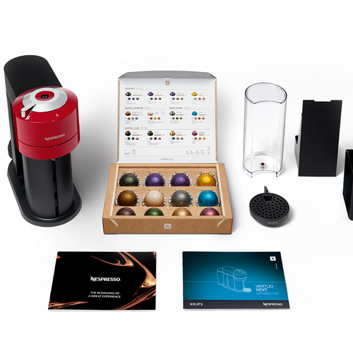 Máquina de Café Cápsulas Nespresso Krups Vertuo Next XN9105P3 Vermelha
