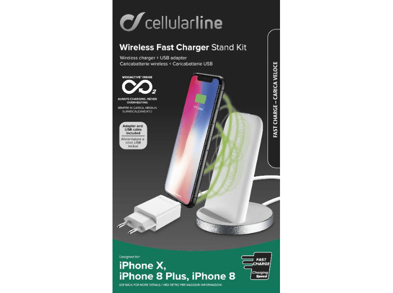 Carregador Wireless Qi Cellularline Branco