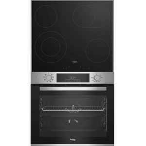 Conjunto Placa Vitrocerâmica + Forno Beko BBSM12320X