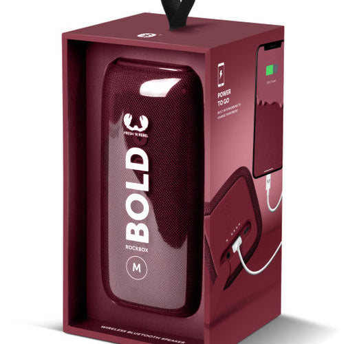 Coluna Bluetooth Fresh 'n Rebel Rockbox Bold M Vermelho