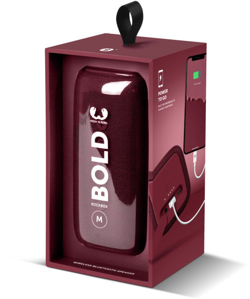Coluna Bluetooth Fresh 'n Rebel Rockbox Bold M Vermelho