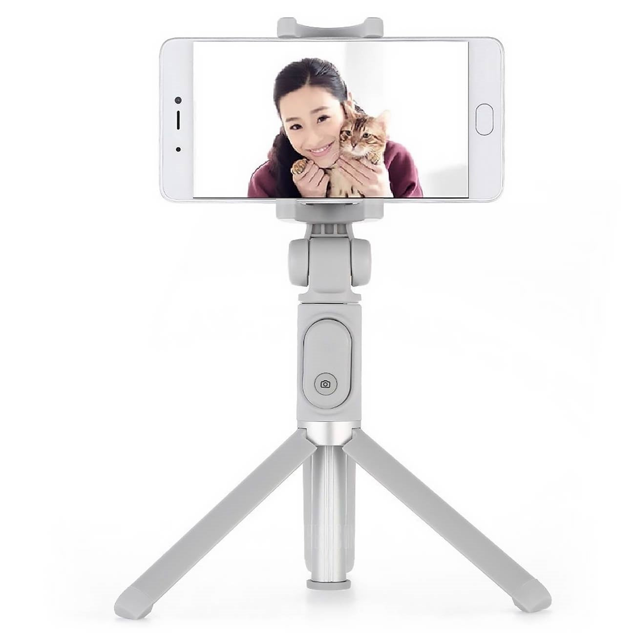 Mini Tripé Xiaomi Mi Selfie Stick Tripod 2em1 Cinzento